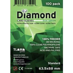   Diamond Green: Standard (63,5 x 88mm, 80 mikron, 100 db) kártyavédő