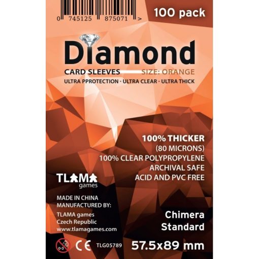 Diamond Orange: Chimera Standard (57,5 x 89mm, 80 mikron, 100 db) kártyavédő