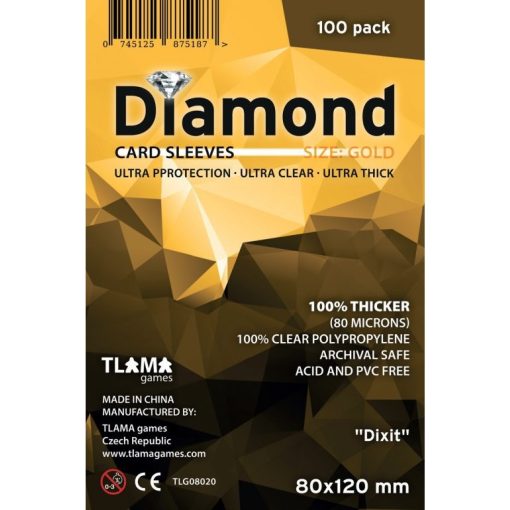 Diamond Gold: Dixit (80x120mm)  (80 mikron, 100 db) kártyavédő