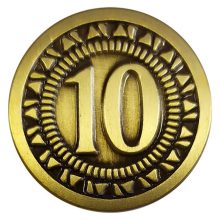 Univerzális fémpénz társasjátékokhoz (10-es értékű)