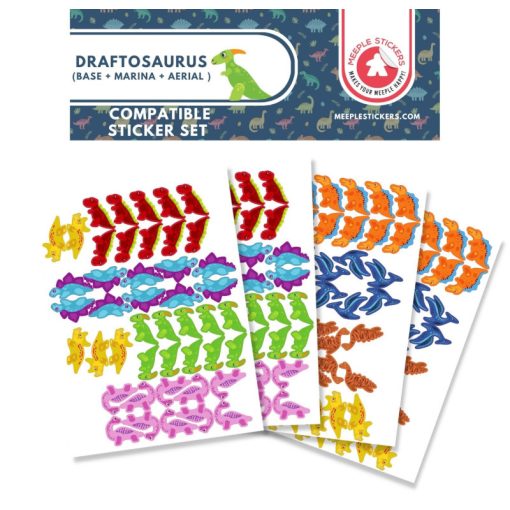 Draftosaurus társasjáték + Marina + Aerial kiegészítő matricakészlet matricakészlet