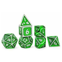   Behemoth Brushed Green Solid fém dobókocka készlet társas- és szerepjátékokhoz