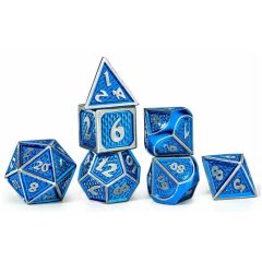   Behemoth Brushed Blue Solid fém dobókocka készlet társas- és szerepjátékokhoz