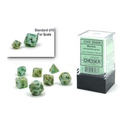  Chessex Mini-Polyhedral Green/dark green 7 darabos mini kockakészlet