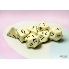   Chessex Opaque Polyhedral Pastel citromságra/fekete 7 darabos kockakészlet