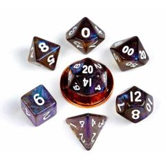   Chessex Mini 10mm Polyhedral Dice set: Stardust Galaxy 7 darabos mini kockakészlet