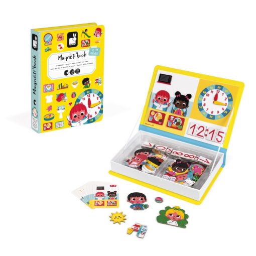 Tanulom az órát Mágneses könyv Janod fejlesztő játék