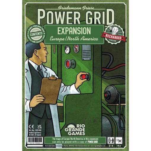 Nagyfeszültség (Power Grid Recharged, angol nyelvű) társasjáték Europe/North America kiegészítő