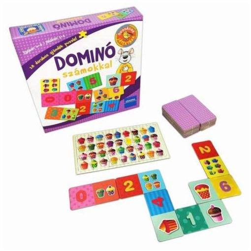 Óvodások játéktára Dominó számokkal társasjáték