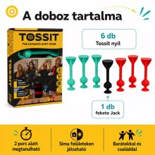 Tossit Starter Pack társasjáték – Kék, Sárga | Szilikon Tapadókorongos Darts