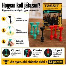 Tossit Starter Pack társasjáték – Kék, Sárga | Szilikon Tapadókorongos Darts
