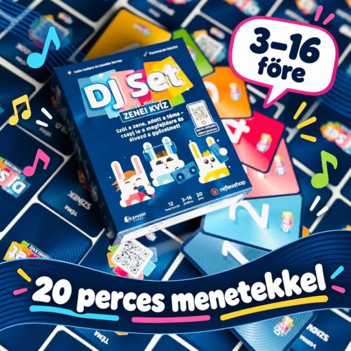 DJ Set partijáték – zenés kvíz és gyors reagálás társasjáték
