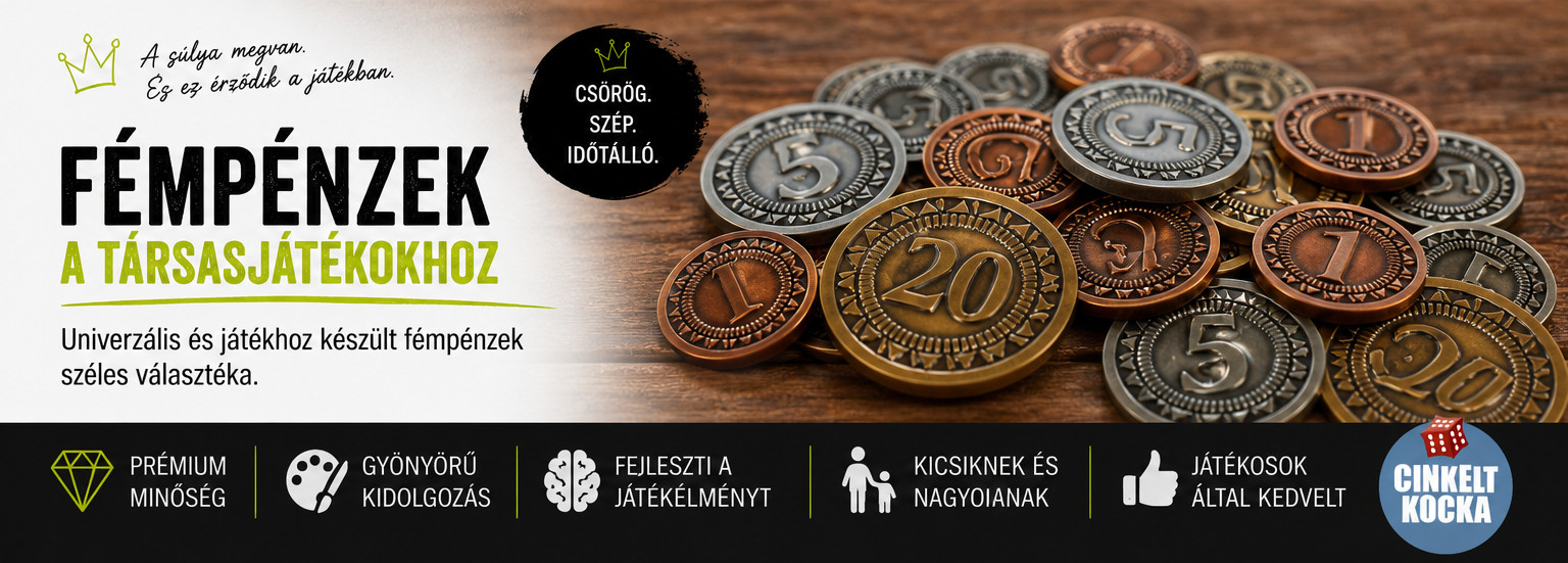 Társasjáték fémpénzek és fém érmék – megéri lecserélni a karton pénzeket?